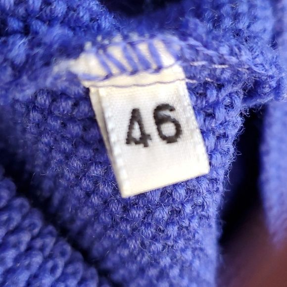 WORLDLY things by Styltricot, Royal blue 100% wool made in Italy sweater. Sz 10 - Picture 11 of 11